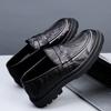 Shoes Men's Spring Trend Casual Leather Shoes Genuine Leather Versatile Beanie Shoes Black Lazy Tide Shoes One Pedal Loafers