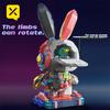 TOYLINX DIY 1377PCS Chinese Building Blocks Rabbit Mechanical Rabbit Creative Puzzle Assembled Rabbit Education Toy Holiday Gift