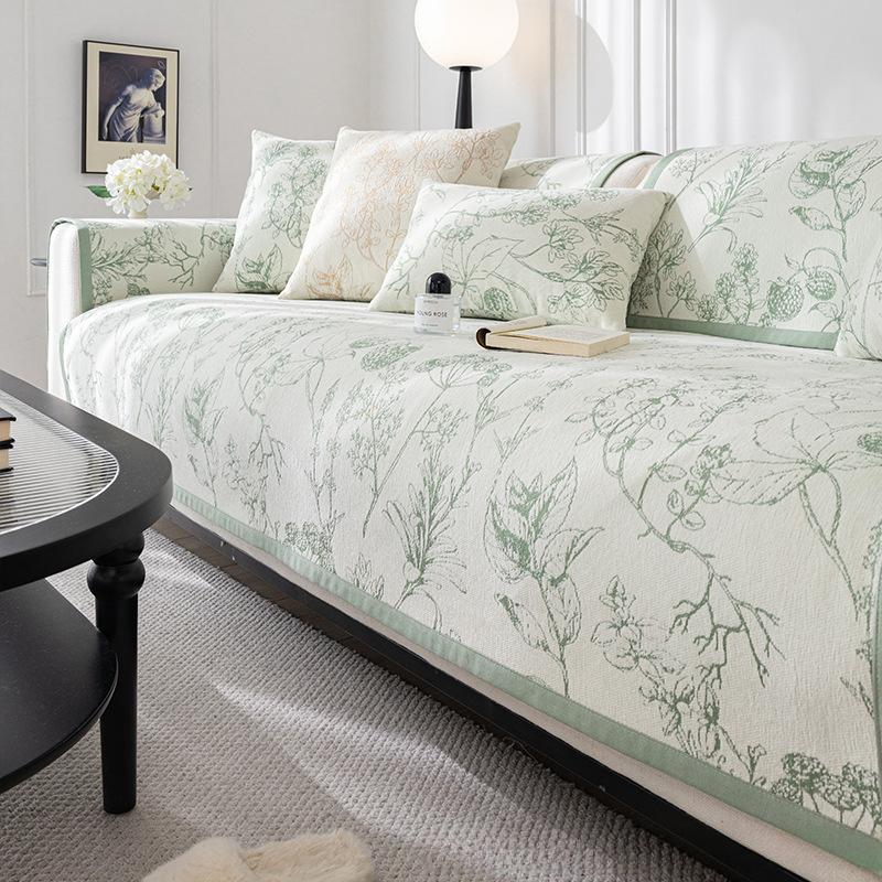 

Подушка для дивана из синели, современный простой универсальный чехол для дивана «все включено», «четыре сезона», нескользящий, универсальный, универсальный. 70*70cm