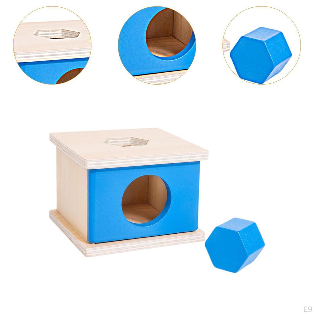 Object Permanence Box Coordination Training Fine Motor Skill Sensory Toy Wooden Block Early