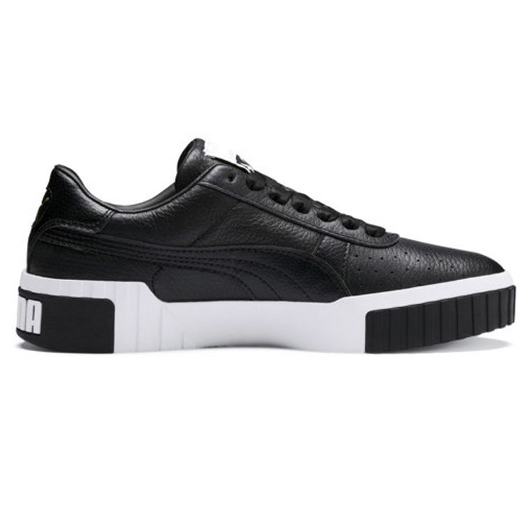 Puma Cali Series Thick Sole Comfortable Low Top Sneakers Women sneakers Black White 369155-03
