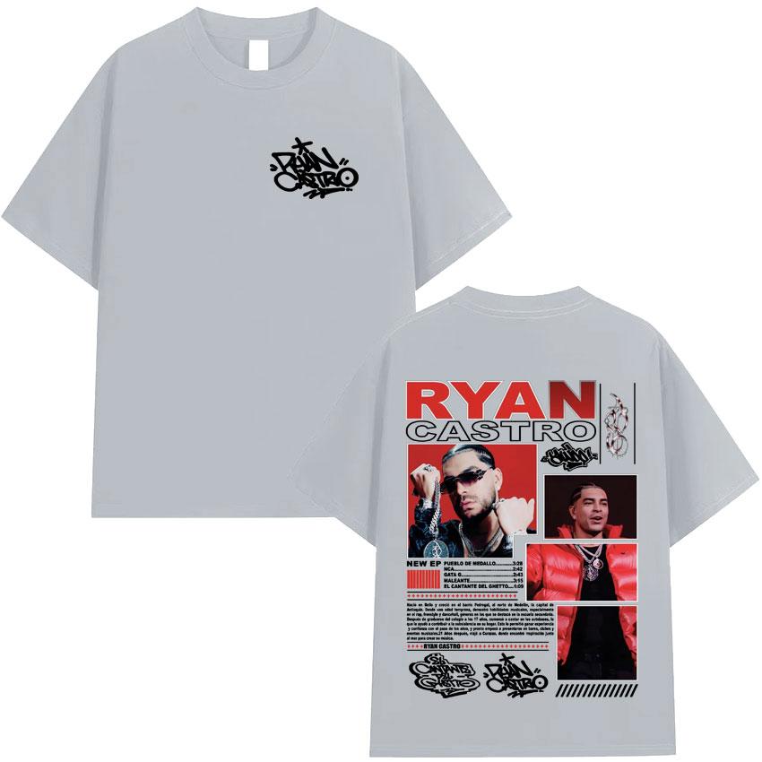 2025 Summer Raptor Ryan Castro Music Album Tour Graphic Tshirt Mens Casual Cotton Loose Tshirt Retro Loose Shirt