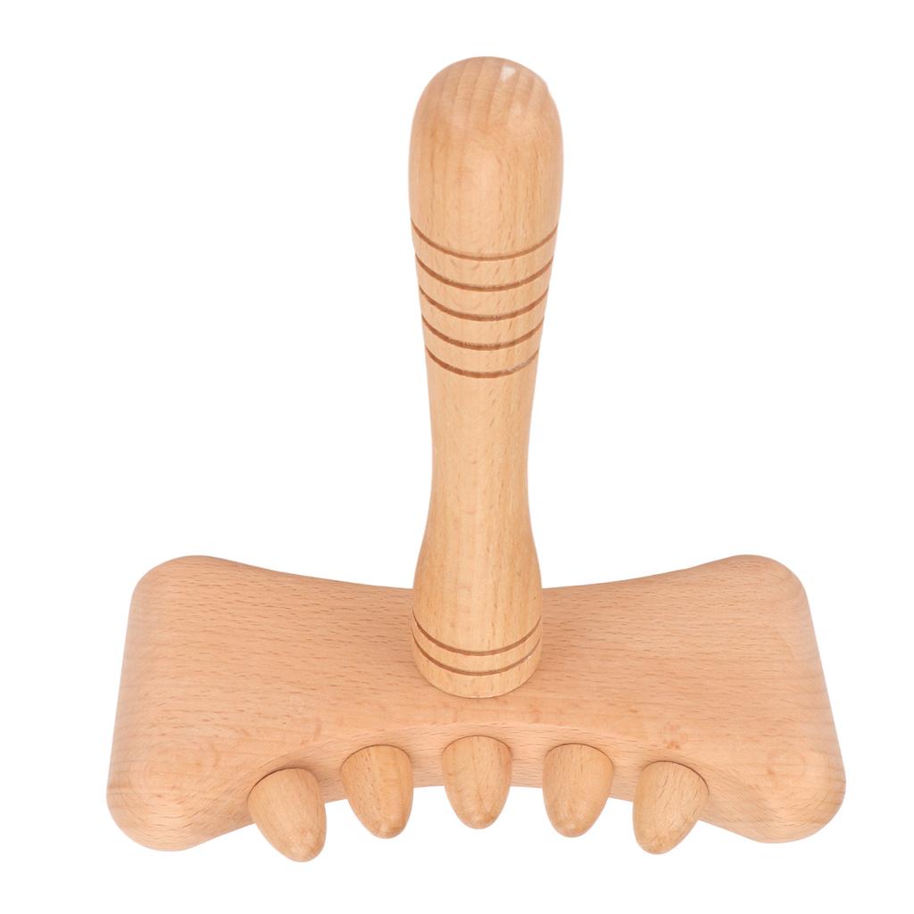 Wooden Gua Sha Tool Portable Rounded Edges Wood Scraping Massage Tool for Cervical Spine Shoulder Whole Body