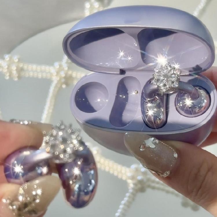 Twinkles Frosteds Florals Ear Jewelry For FreeClip Rotatable Charm Accessories Electroplated Design Firm Attachment
