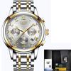 LIGE Waterproof Man Wristwatch Men's Watch Quartz Stainless Steel Band Chronograph Calendar Luxury Watches Relogio Masculino
