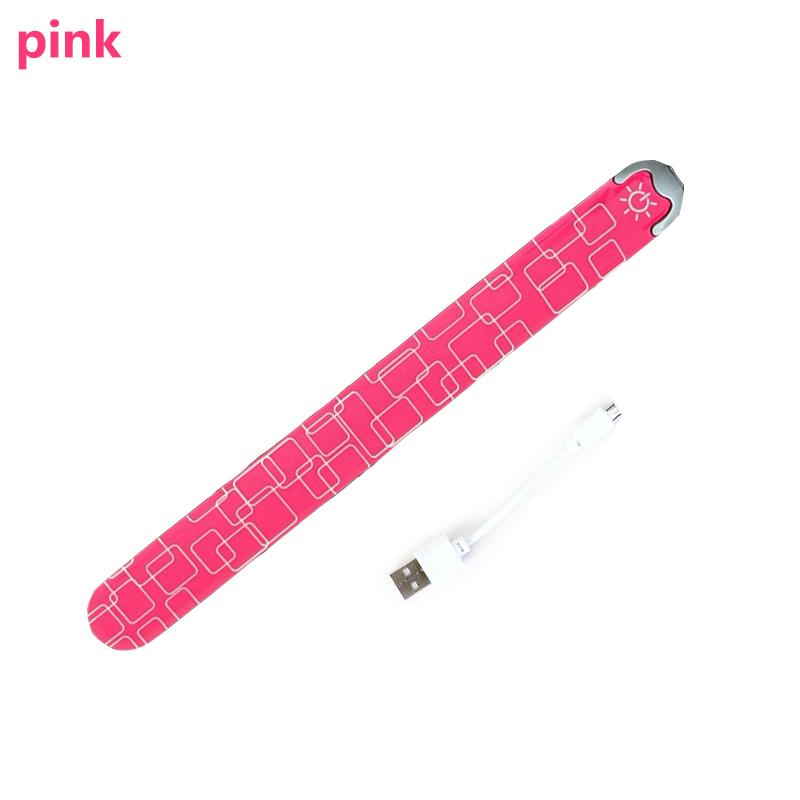 Night Running Armband LED Light Band Cycling Safety Armband Outdoor Sports Safety Arm Belt Leg Warning Rechargeable Wristband розовый