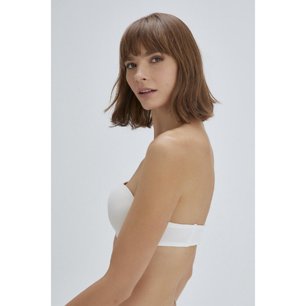 Schwarzer trägerloser Push-up-BH „Athena“.