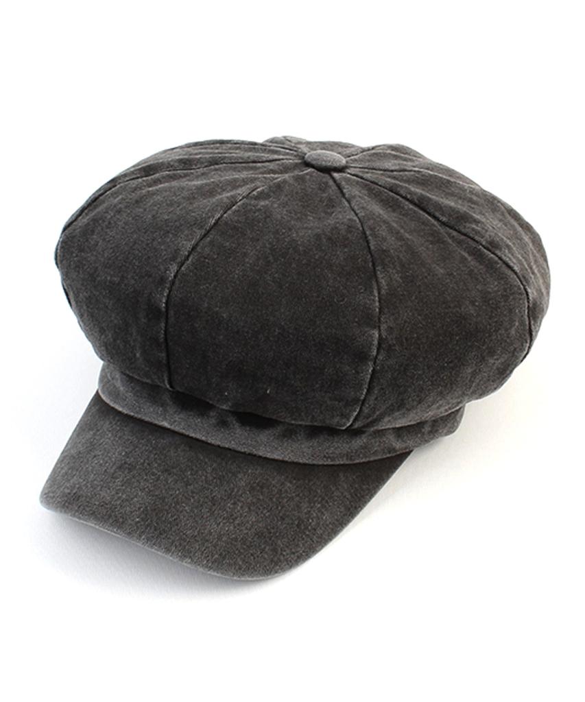 Belted Hard Washing Charcoal Newsboy Cap