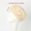 1Pcs Thickened Beret Warm Knitted Wool Hat Autumn Winter Mom Hat Diy Accessories Women'S Winter Flower Hat