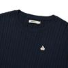KIRSH Plain Line Point Cable Knit [Navy]