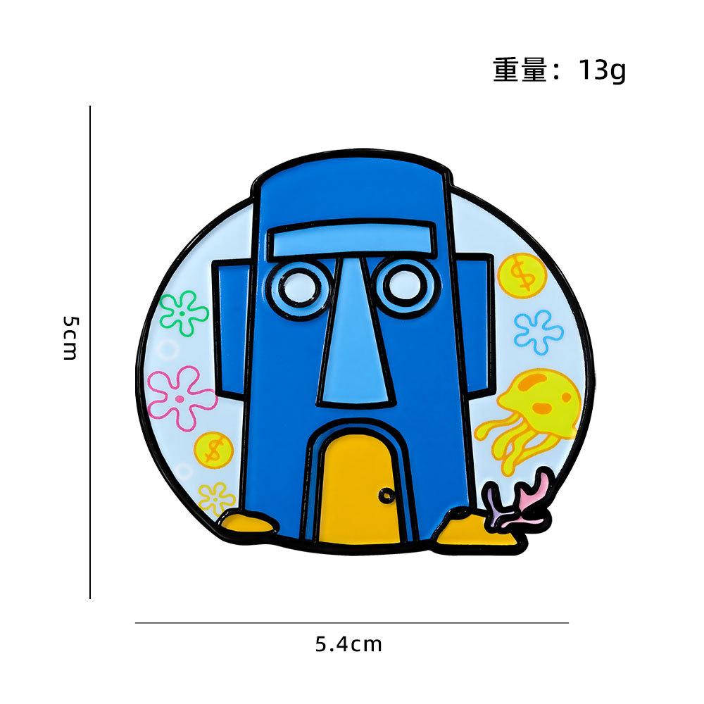 Zinc Alloy Magnetic Cartoon SpongeBob Fridge Magnet Patrick Star Squidward Tentacles Pineapple House Bikini Bottom Decoration