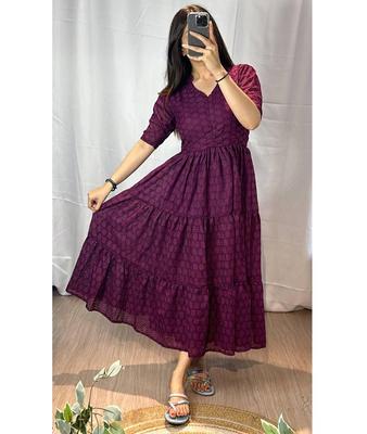 Vestido de Festa Designer Feminino Algodão Puro Vestido de Baile Indiano Bollywood Top Túnica Kurti