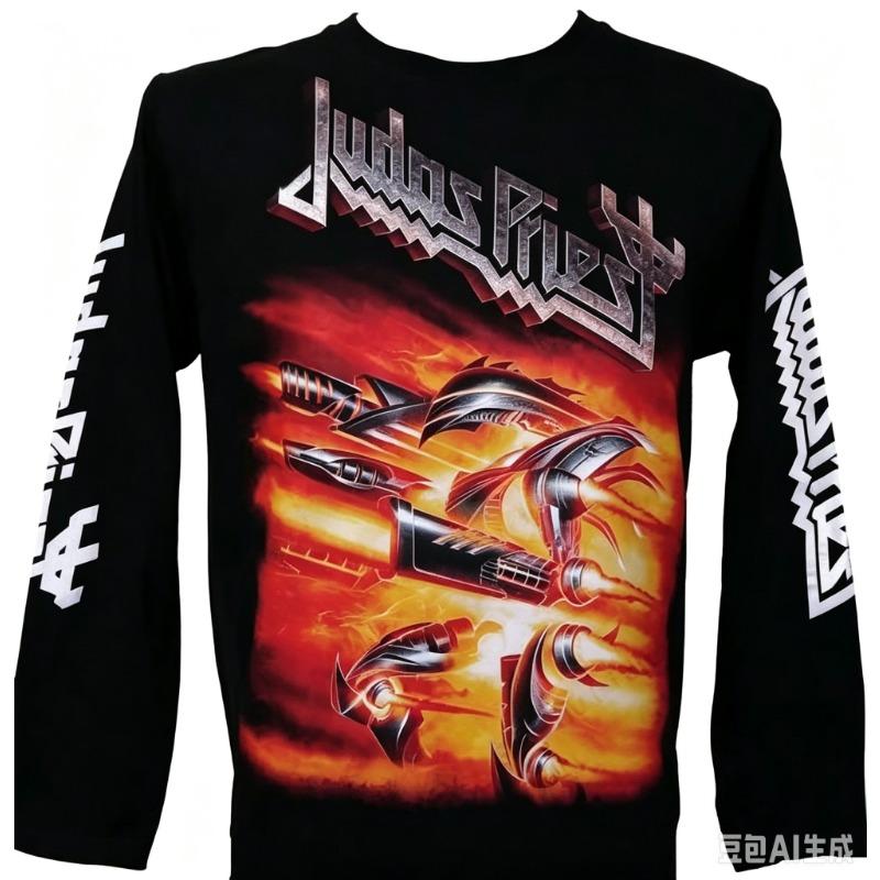 2026 Rock Judas Priest Band 3D Print Long Sleeve T-shirt Men Women Fashion Hip Hop Oversized Tops Tees Mens Clothing Harajuku
