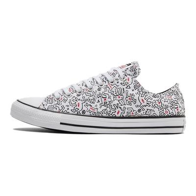 Keith Haring X Chuck Taylor All Star Low Dancing Figures Allover Print Unisex Sneakers White Black Red 171860C