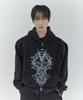 Forcesensitive Darkness Scissors Hoodie Zip-Up (Black)
