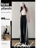 Women's Spring/Summer Plus Size Slimming Wide-Leg Straight Pants - Trendy High-Street Loose Casual Floor-Length Design