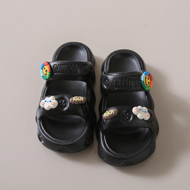 Platform sandals women s summer outer wear new versatile casual flat heel soft sole fairy style student beach shoes woman 3536 чёрный 2885₽