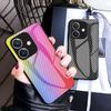 Colorful Tempered Glass Case For Vivo Y72 Y52 5G Y19S Realme 6 8 10 14 Pro XT C30 C3 C63 C61 C75 C31 OPPO A53 A52 A72 Reno 13 Stripe Back Phone Cover