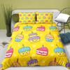 Urocza kreskówkowa pościel Król Królowa Bubble Tea dla dzieci nastolatków dorosłych Deser Frytki Cola Poliestrowa poszwa na kołdrę