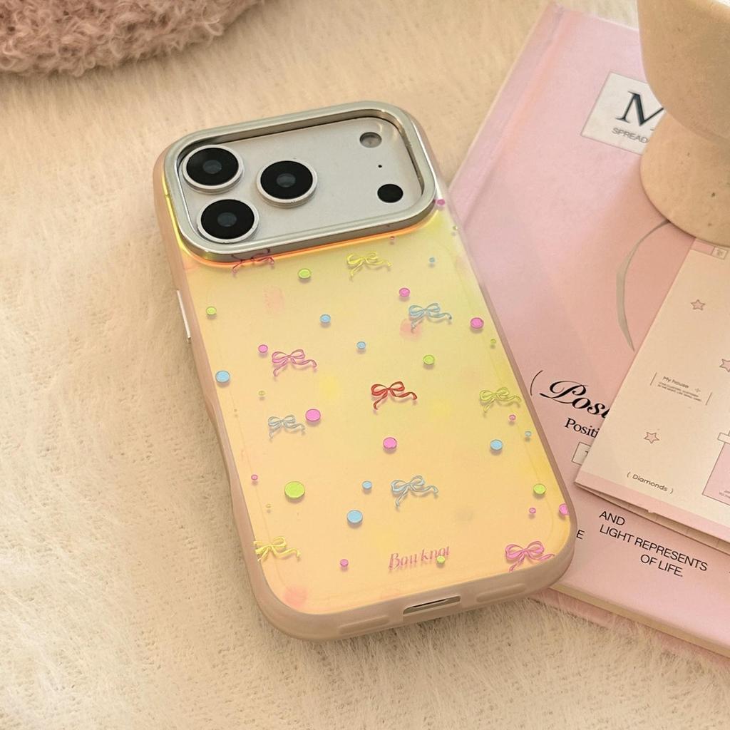 Creative Colorful Bow Phone Case for iPhone 16, iPhone 17, and iPhone 17 Pro Max