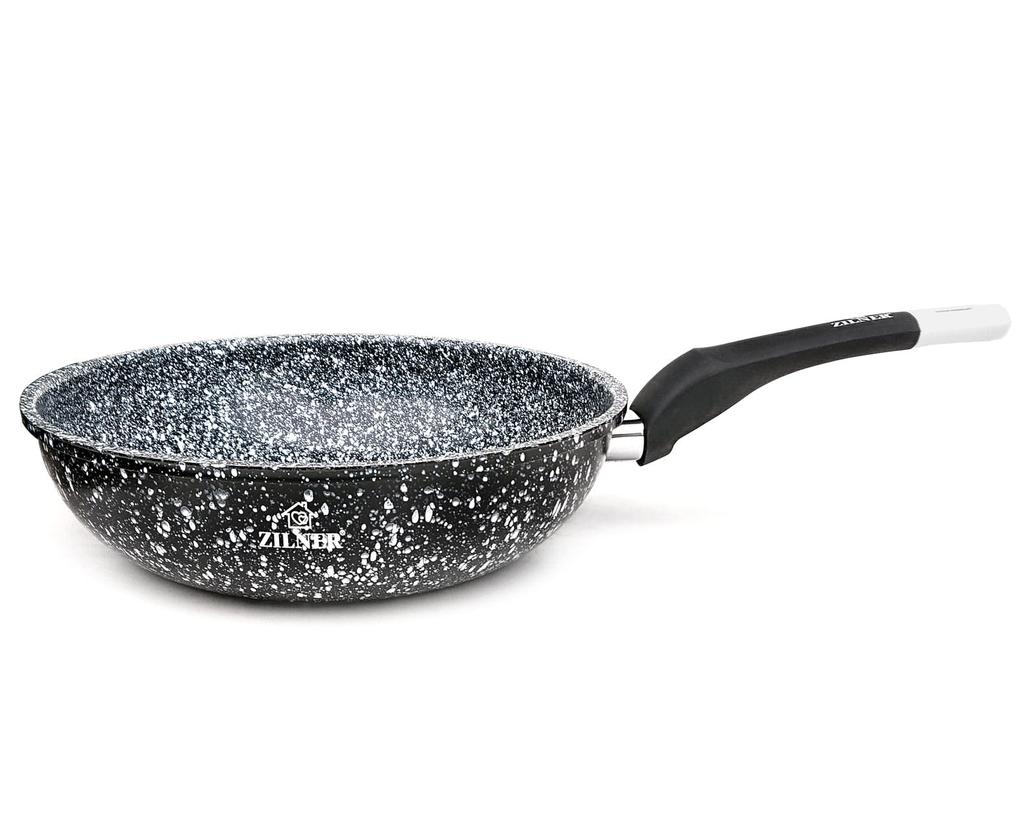 Wok-Pfanne 30cm Mit Marmor-Keramik-Beschichtung Zilner Stonetec Zl-7904