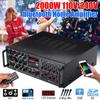 110-240V Bluetooth Power Amplifier System Sound Audio Stereo Receiver Support 4 Way Microphone Input Home Theater 2000W