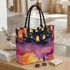  Watercolor Fantasy City Print Shoulder Tote Casual Reusable Daily Shopping Bag