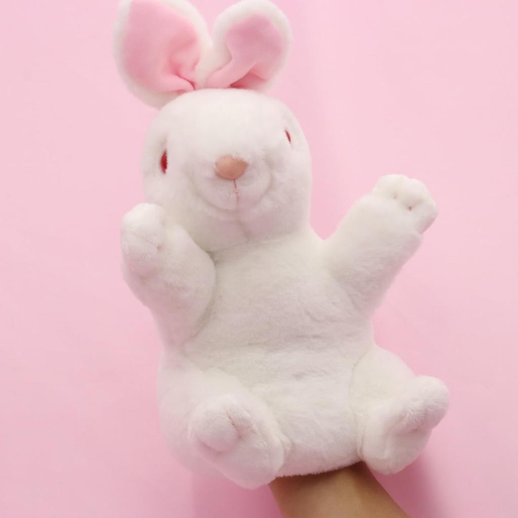 Take Off Hand Puppet Rabbit (White)