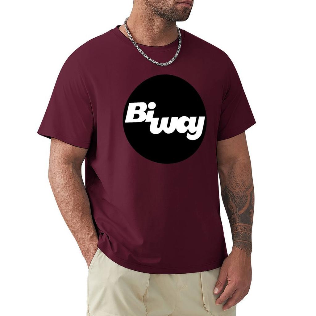 Biway (Circle Logo) T-Shirt Customizeds Quick-Drying Vintage T Shirts Graphic Shirts Men
