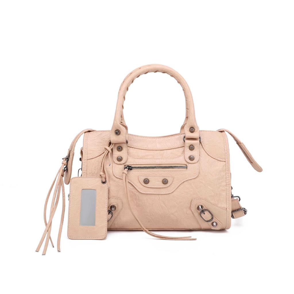 Women's Mini Crossbody Tassel Bag - Medium/Small Size, Motorcycle Style