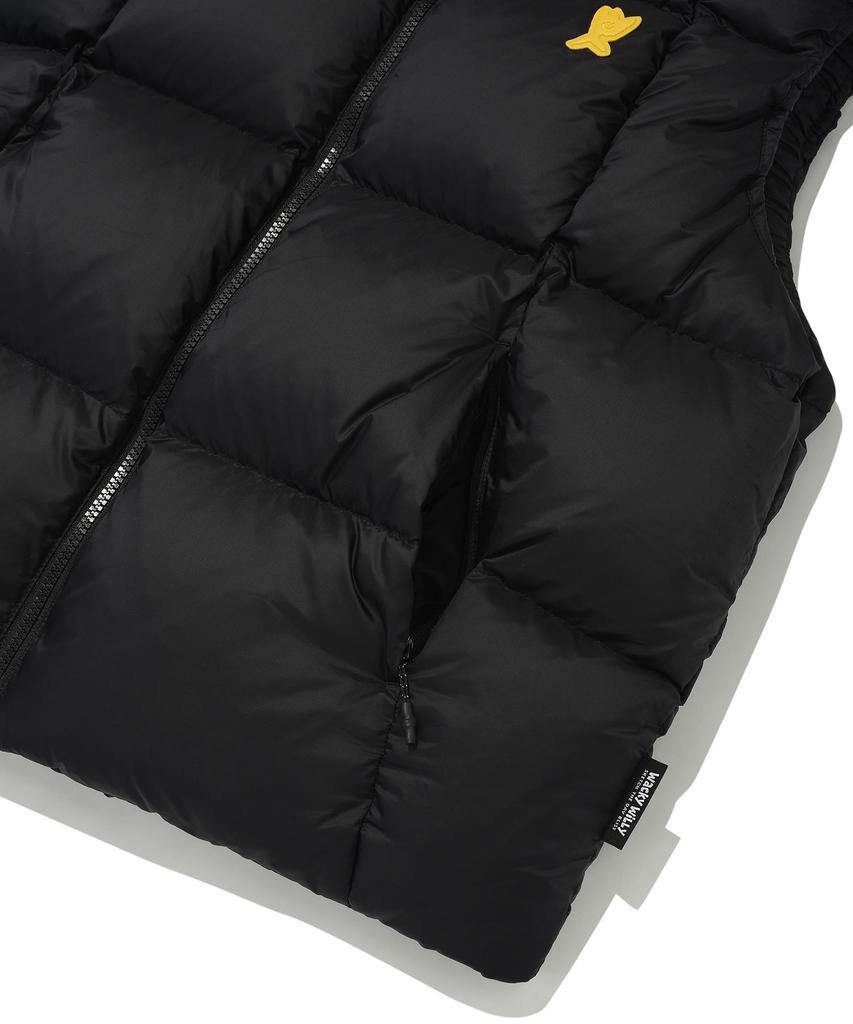Wacky Willy Solid Ripstop Down Vest Black