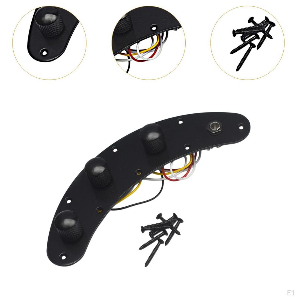 ,Bass Switch Control Plate, Bass Wiring Harness Plate Set, Panel ,Replacements, 1 Tone 2 Volumes