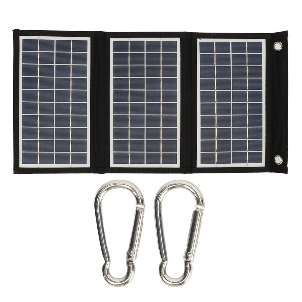 15W 5V Foldable Solar Panel Dual USB High Efficiency Polycrystalline Silicon Solar Charger for