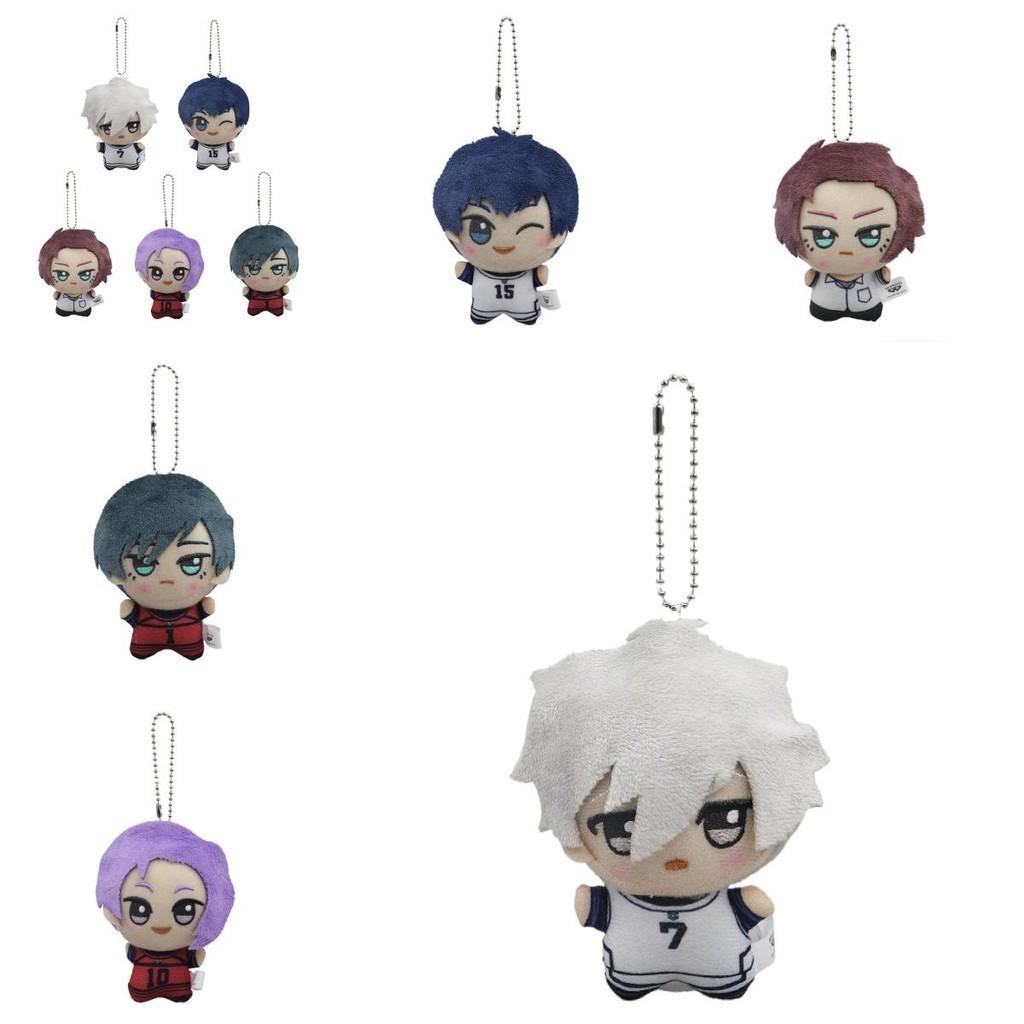 Plush Toy Keychain Adorable Blue Cartoon Animal Soft Pp Cotton Filling