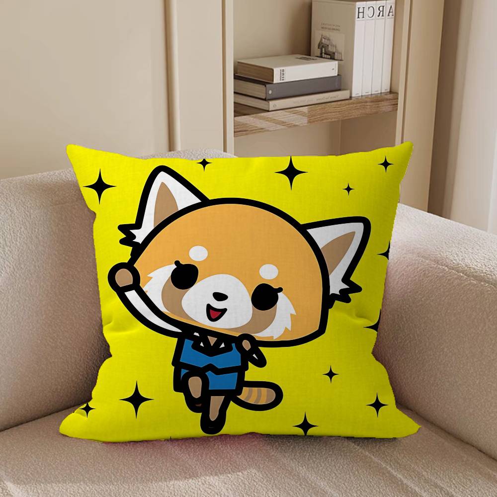 Cartoon Animation A-AggretsukoS Pillow Case Removable Washable Cushion Cover – All-Season Soft Linen