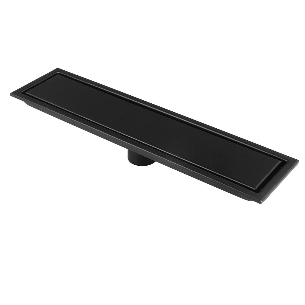 Shower Floor Drain 40cm Long Rectangular Prevent Backflow Odor Fast Drainage Stainless Steel Floor