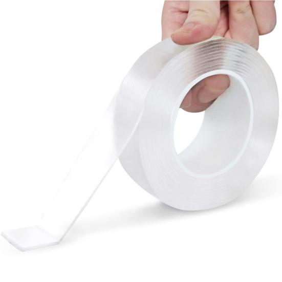 1 Roll 200/300/500CM Nanometer Tape Waterproof Double Sided Heavy Duty Strong Adhesive Tape Removable Traceless Multipurpose