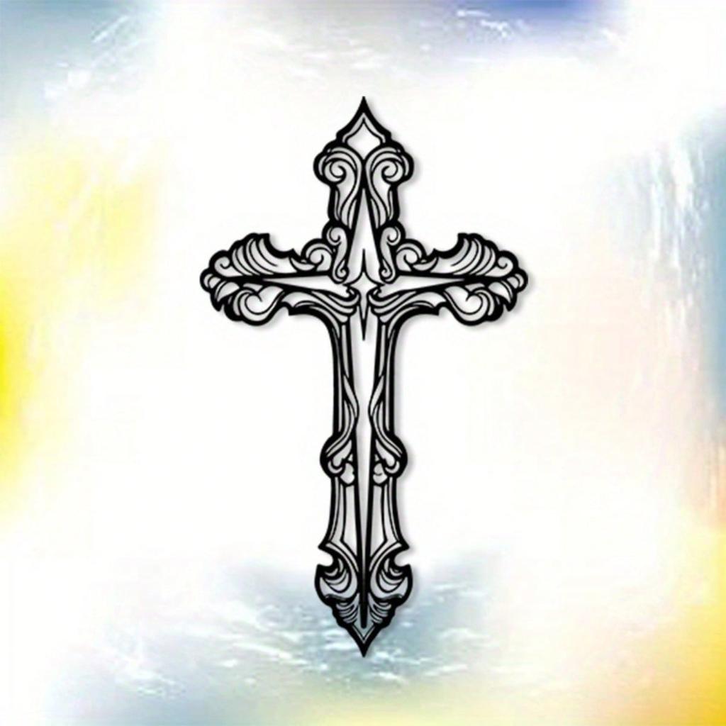 Vintage Metal Wall Cross Rustproof Home Church Religious Decor Christmas Housewarming Gift