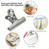 6pcs Stainless Steel Chip Clips Bag Clips Food Clips File Binder Clips For Pictures Photos Home Kitchen Office School Supplies