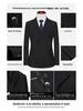 Men's Double-Breasted Striped Stretch Suit Set, Loose Fit, Plus Size for Big & Tall, Perfect for Weddings.