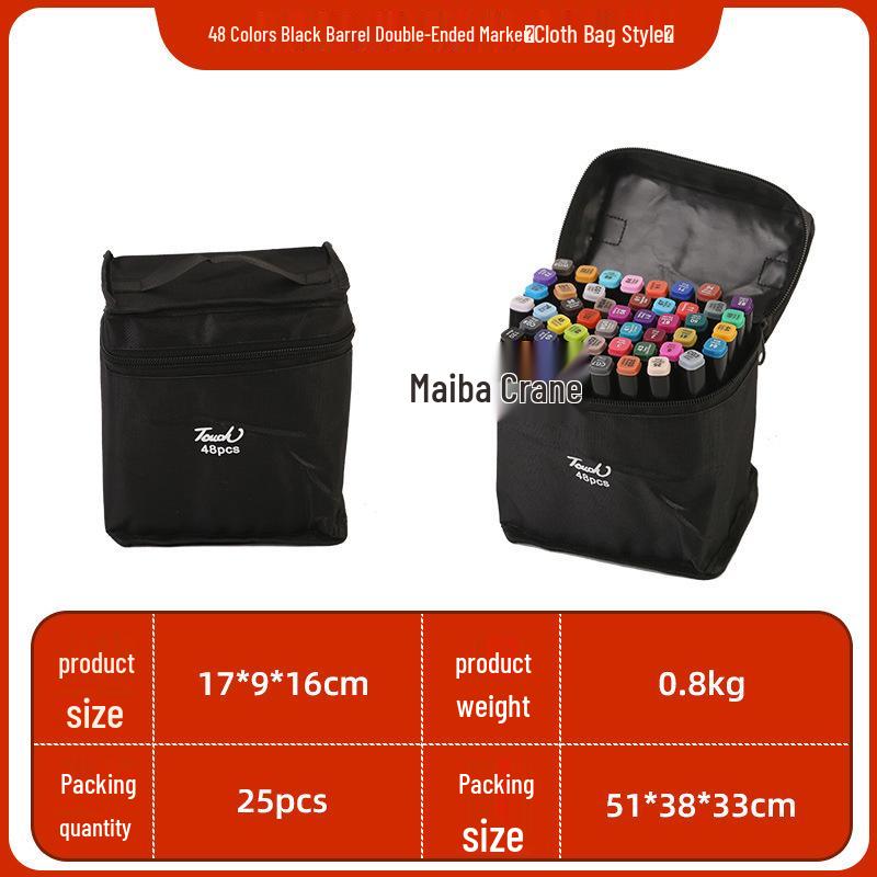 Genuine TOUCH Dual-Tip Oil-Based Marker Set, 48 Colors - Art Drawing Tools & Colored Pencils
