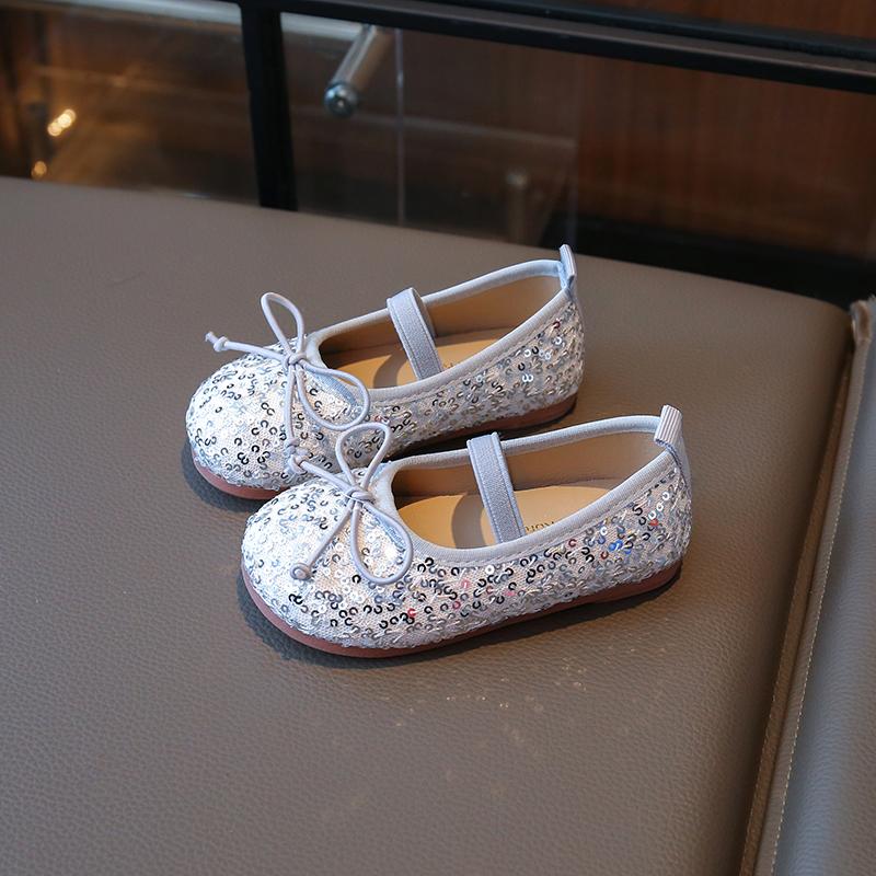 Baby Girls Summer Kids Princess Sandals Casual Lightweight Fashion Sequins Elegant Soft Party Bow Flat Children Walking Shoes