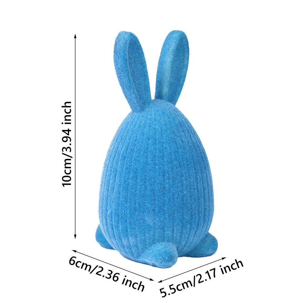 Resin Easter Rabbit Figurine Multicolor Cartoon Buuny Statue Creative Easter Egg Rabbit Gift