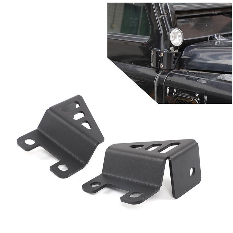 For Land Rover Defender 2004-2018 Carbon Steel Car A-pillar Spotlight Bracket Engine Hood Searchlight Bracket Car Modification