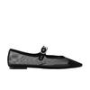 New Black Fashion Mesh Mary Jane Single Shoes Flat Lightweight Casual Ballet Shoes Tide