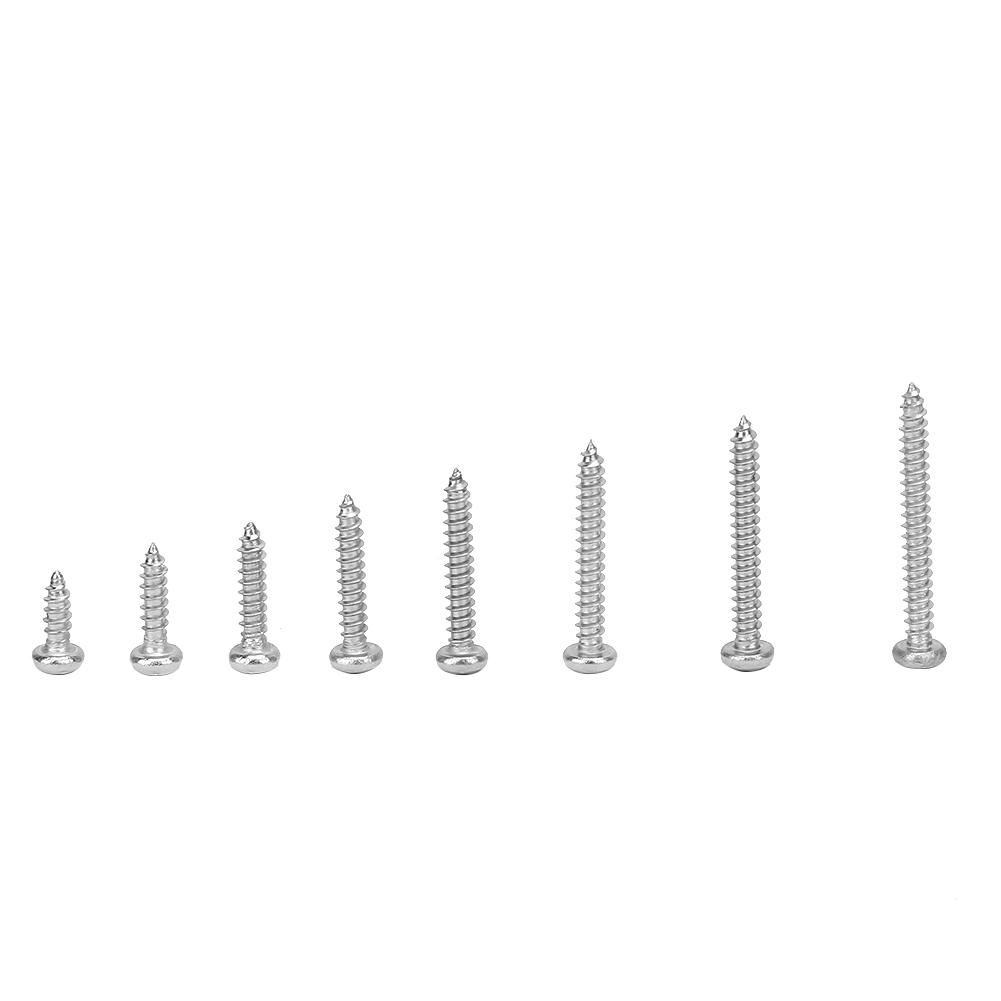 400pcs M2.2 Stainless Steel High Strength Self Tapping Screws Assortment Kit