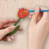24pcs Unfinished Rose DIY Painting Crafts Funny Flower Graffiti Toys  Mother's Day