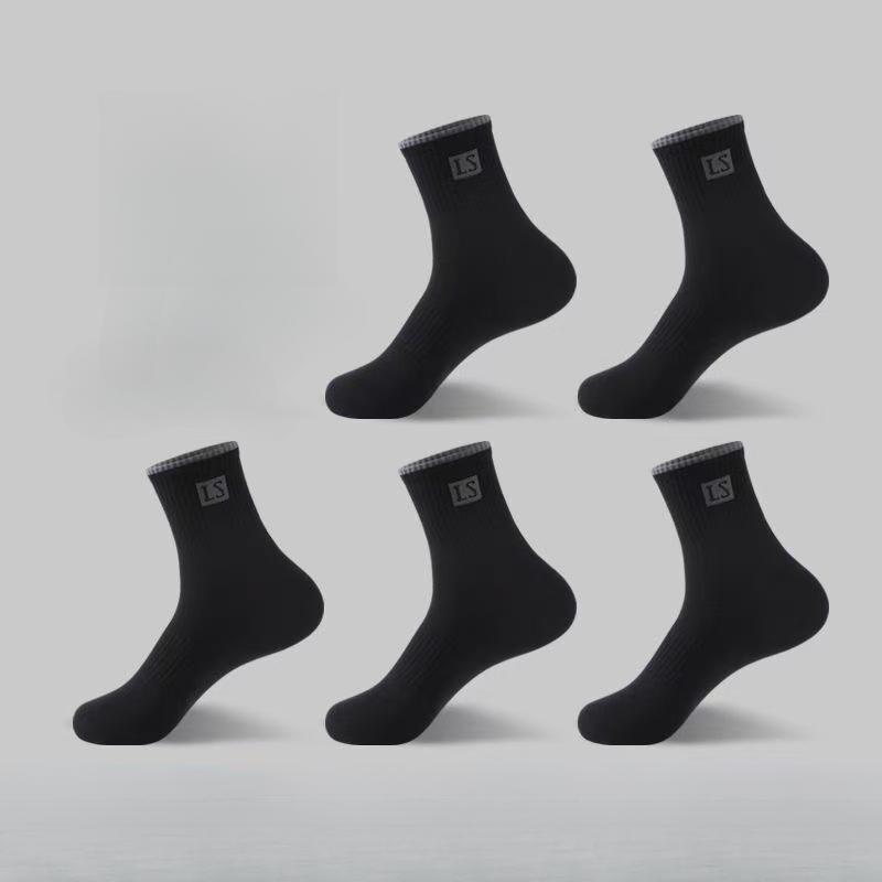 Herren Mid-Tube Socken - 10 Paar, Bequemes Material mit Buchstabenlogo für Sport und Freizeit, Erhältlich in mehreren Farben