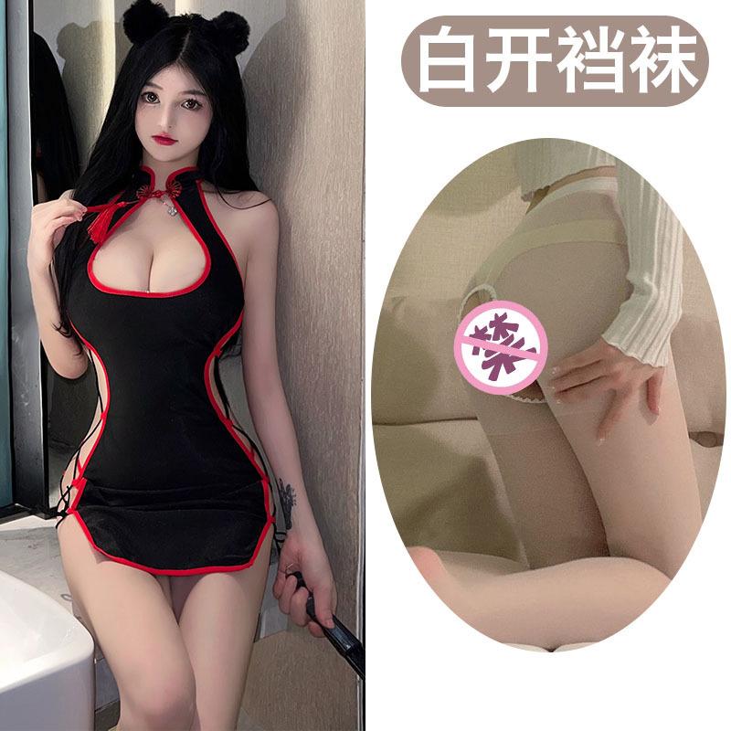 Sex Underwear Sexy Hollow Tassel Lace-up Free Wild Sex Clothes Retro Cheongsam Uniform