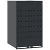 4 Ton Waste Bin Enclosure In Anthracite 276 X 79 X 117 Cm Steel